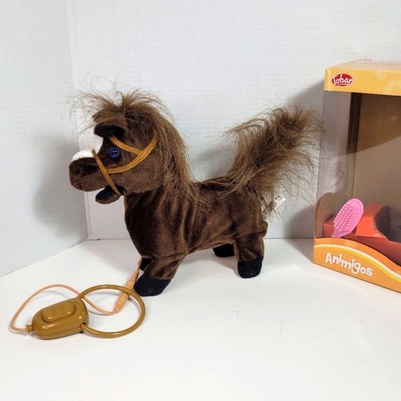 Trotting Pony the Happy Horsey with Lead and Brush with Sound Animigos NOB - Picture 10 of 15